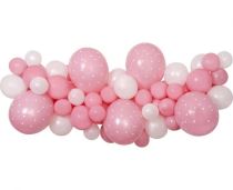 Balónková girlanda - Sada baby růžovobílá 300 cm - 65 ks - Baby shower - Balónkové girlandy a trsy