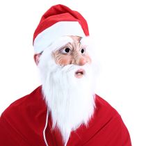 maska Santa Claus s vousy a čepicí - vánoce - Karnevalové masky, škrabošky