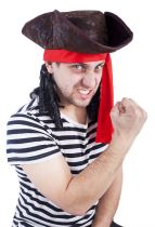 Klobouk pirát s vlasy dospělý - Jack Sparrow - Dekorace