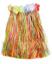 Havajská sukně dospělá 72 cm barevná - Hawaii - Masky, škrabošky, brýle