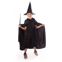 Plášť čarodějnice - čaroděj a kloboukem / Halloween - Horrorová párty