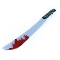 Mačeta s krví / Halloween - 74 cm - Klobouky, helmy, čepice