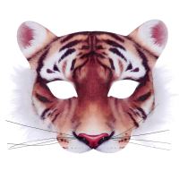 Maska tygr - škraboška - safari - dětská - Čelenky, věnce, spony, šperky