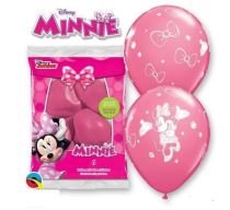 Balónky myška Minnie 30 cm - 6 ks - Kostýmy pro holky