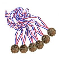 Medaile zlaté - 6 ks - Karnevalové doplňky