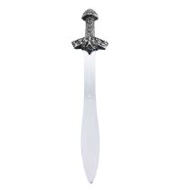 Rytířský meč - stříbrná rukojeť - 56 cm - Karnevalové doplňky