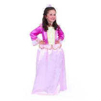 Dětský kostým princezna růžová sametová vel.(S) - Tématické