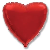 Balón foliový 45 cm  Srdce červené - Valentýn / Svatba - Bublifuky