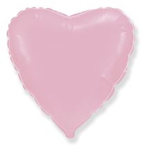 Balón foliový 45 cm  Srdce světle růžové - Valentýn / Svatba - Bublifuky