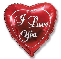 Balón foliový srdce I LOVE YOU - Valentýn - 45cm - Valentýn / Svatba - Svatební sortiment