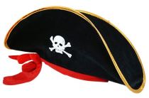 Klobouk kapitán pirát se stuhou dospělý - Karnevalové doplňky