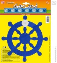 Girlanda námořní - kormidlo - 300 cm - Námořnická párty