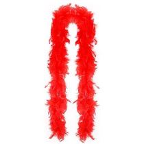 Boa červené s peřím - Charlestone - 180 cm - Karneval