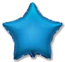 Balón foliový 45 cm  Hvězda modrá - Konfety