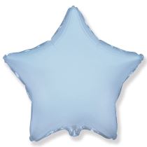 Balón foliový 45 cm  Hvězda světle modrá - Narozeniny