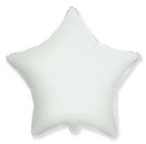 Balón foliový 45 cm  Hvězda bílá - Narozeniny