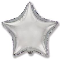 Balón foliový 45 cm  Hvězda stříbrná - Narozeniny
