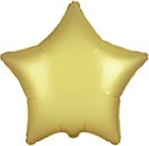 Balón foliový 45 cm  Hvězda PASTELOVÁ ZLATÁ - Narozeniny