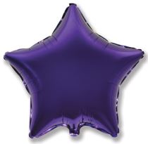 Balón foliový 45 cm  Hvězda fialová - Narozeniny