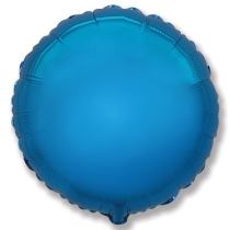Balón foliový 45 cm Kulatý  modrý - Fóliové