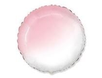 Balón fóliový kulatý ombré - růžovobílý - 48 cm - Narozeniny