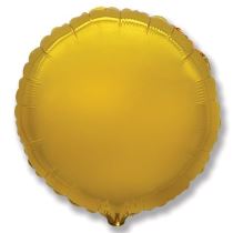 Balón foliový 45 cm Kulatý zlatý - Narozeniny