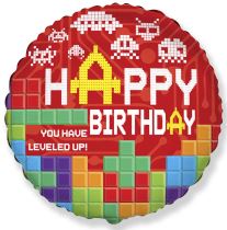 Balónek foliový Happy birthday - narozeniny - MINECRAFT - 45 cm - Narozeniny