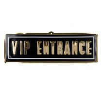 DEKORACE s nápisem  "VIP ENTRANCE" 20cm x 59.5cm - VIP filmová / Hollywood párty