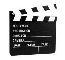 Dekorace - filmová klapka - Hollywood -18x20 cm - Dekorace