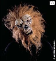 Maska vlkodlak s vlasy protáhlý - Halloween masky