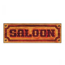 Dekorace Saloon - western - 78x26 cm - Klobouky, helmy, čepice