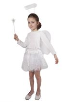 Sukně TUTU anděl s křídly a příslušenstvím - 4 ks - Vánoce - Karnevalové kostýmy pro děti