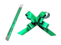 Dekorační stahovací stuha - metalická zelená - 1 ks - Vánoční dekorace