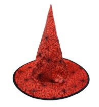 Klobouk čarodějnický červený pro dospělé - Halloween - Klobouky, helmy, čepice