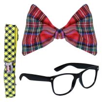motýlek s brýlemi a kšandy -šle - Kostýmy pro holky