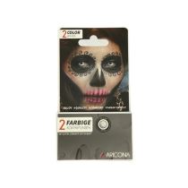 Kontaktní čočky - Bílé s černým proužkem - Halloween - Party make - up