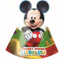 Kloboučky myšák MICKEY MOUSE - 6 ks - Papírové