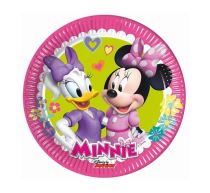 Papírové talíře myška - Minnie Happy Helpers - 20 cm, 8 ks - Mickey - Minnie mouse - licence
