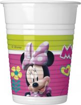 Plastové kelímky myška "MINNIE Happy Helpers" - 200 ml -8 ks - Mickey - Minnie mouse - licence
