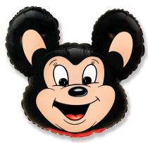 Balón foliový MICKEY MOUSE ČERNÝ 76 cm - Mickey - Minnie mouse - licence