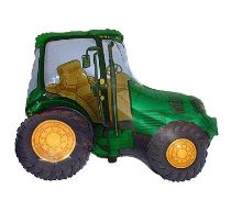 Balón foliový 35 cm  Traktor zelený (NELZE PLNIT HELIEM) - Truxx