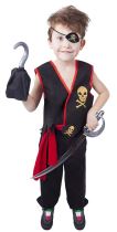 Kostým Pirát 4 ks, vel. M - Karnevalové doplňky