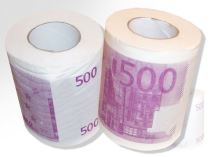 Toaletní papír 500 EUR - Originální dárky