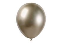 Balónek chromovaný  MINI - 13 cm - lesklý prosecco - 1ks - Papírové