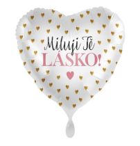Balón foliový - Miluji Tě Lásko! - srdce - 43 cm - Dekorace