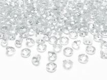 Bezbarvé diamantové konfety na stůl - svatba - 100 ks - Dekorace