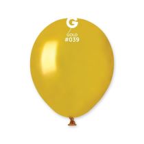 Balónek latexový MINI - 13 cm – Metalický zlatý, 1 KS - Latex