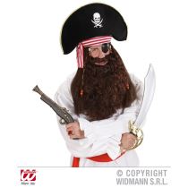 Plnovous pirát/rocker hnědý - Kostýmy pro holky