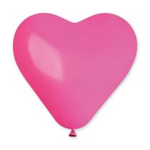 Balón SRDCE růžové 25 cm - 1 ks - Valentýn / Svatba - Narozeniny