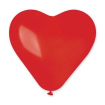 Balón SRDCE červené 25 cm - 1 ks - Valentýn / Svatba - Dekorace